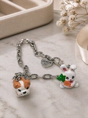 Charm It! Puppy & Bunny Charm Bracelet